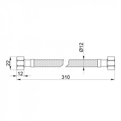 Гнучка підводка для води Thermo Alliance Standart 30 см ГГ SD397W30 Гнучка підводка для води Thermo Alliance Standart 30 см ГГ SD397W30