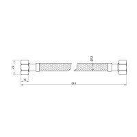 Гнучка підводка для води Thermo Alliance Standart 50 см ГГ SD397W50