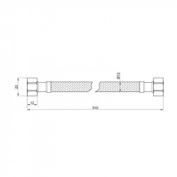 Гнучка підводка для води Thermo Alliance Standart 50 см ГГ SD397W50 Гнучка підводка для води Thermo Alliance Standart 50 см ГГ SD397W50