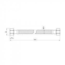 Гнучка підводка для води Thermo Alliance Standart 60 см ГГ SD397W60 Гнучка підводка для води Thermo Alliance Standart 60 см ГГ SD397W60