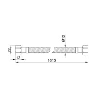 Гнучка підводка для води Thermo Alliance Standart 100 см ГГ SD397W100