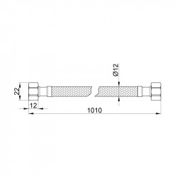 Гнучка підводка для води Thermo Alliance Standart 100 см ГГ SD397W100 Гнучка підводка для води Thermo Alliance Standart 100 см ГГ SD397W100