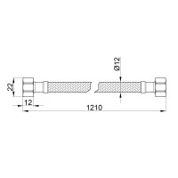Гнучка підводка для води Thermo Alliance Standart 120 см ГГ SD397W120