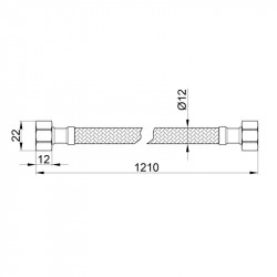 Гнучка підводка для води Thermo Alliance Standart 120 см ГГ SD397W120 Гнучка підводка для води Thermo Alliance Standart 120 см ГГ SD397W120