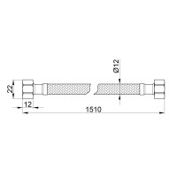 Гнучка підводка для води Thermo Alliance Standart 150 см ГГ SD397W150