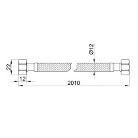 Гнучка підводка для води Thermo Alliance Standart 200 см ГГ SD397W200