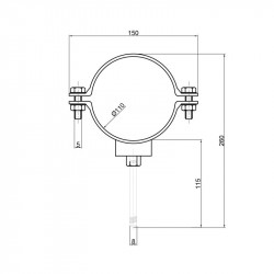 Хомут TA Sewage 110 Хомут TA Sewage 110