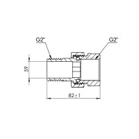 Згін "Американка" Thermo Alliance Forte 1/2" прямий SF190W15