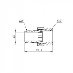 Згін "Американка" Thermo Alliance Forte 1/2" прямий SF190W15
