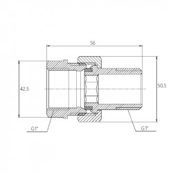 Згін "Американка" Thermo Alliance Forte 1" прямий SF190W25