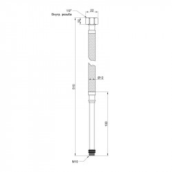 Гнучка підводка для води Thermo Alliance Standart М10 50 см (пара) SD396W50L