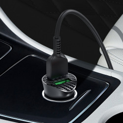 Адаптер автомобільний HOCO Micro USB cable Farsighted dual port QC3.0 car charger set Z39 |2USB, QC3.0, 3A/18W|