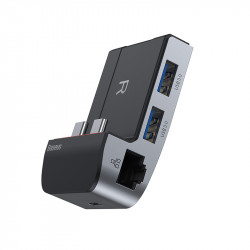 Hub адаптер Baseus Armor Age Type-C Bracket Multifunctional |3USB*3.0, Type-C, 4KHDMI, AUX, RG45|