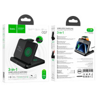 Зарядка Qi Pass folding 3-in-1 wireless fast charger CQ7 (iWatch + SAM) |15W|