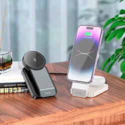 Зарядка Qi Motorcycle folding 3-in-1 magnetic wireless fast charger CQ3 |15W|