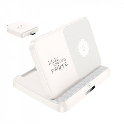 Зарядка Qi Pass folding 3-in-1 wireless fast charger CQ7 (iWatch + SAM) |15W|