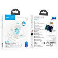 Зарядка Qi Pass folding 3-in-1 wireless fast charger CQ7 (iWatch + SAM) |15W|