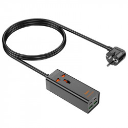 Подовжувач Hoco Barry desktop charger AC10A |2USB/2Type-C, PD/QC, 65W/10A|