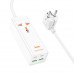 Подовжувач Hoco Barry desktop charger AC10A |2USB/2Type-C, PD/QC, 65W/10A|