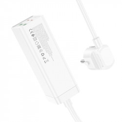 Подовжувач Hoco Barry desktop charger AC10A |2USB/2Type-C, PD/QC, 65W/10A|