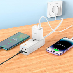 Подовжувач Hoco Barry desktop charger AC10A |2USB/2Type-C, PD/QC, 65W/10A|