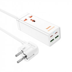 Подовжувач Hoco Barry desktop charger AC10A |2USB/2Type-C, PD/QC, 65W/10A|