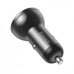 Адаптер автомобільний BASEUS Digital Display Dual USB |2USB, 4.8A, 24W| (CCBX-0S)