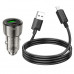 Адаптер автомобільний Hoco Micro USB cable Spacious Car charger set Z52 |1USB/1Type-C, 38W/3A, PD/QC|