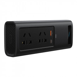 Автомобільний перетворювач напруги BASEUS In-car Inverter 150W (220V EU / CN) |2Sockets EU/CN 220V, 1USB/1Type-C, 0.4m| (CRNBQ-A01)