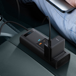Автомобільний перетворювач напруги BASEUS In-car Inverter 150W (220V EU / CN) |2Sockets EU/CN 220V, 1USB/1Type-C, 0.4m| (CRNBQ-A01)