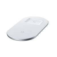 Зарядка QI BASEUS Simple 2in1 Wireless Charger 18w Max For Phones + Pods (WXJK-01)