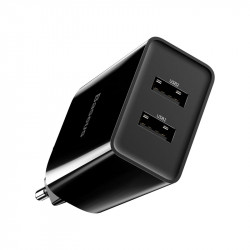 Адаптер мережевий BASEUS Speed Mini Dual U Charger |2USB, 2A, 10.5W| (CCFS-R02)