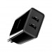 Адаптер мережевий BASEUS Speed Mini Dual U Charger |2USB, 2A, 10.5W| (CCFS-R02)