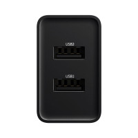 Адаптер мережевий BASEUS Speed Mini Dual U Charger |2USB, 2A, 10.5W| (CCFS-R02)