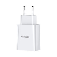 Адаптер мережевий BASEUS Speed Mini Dual U Charger |2USB, 2A, 10.5W| (CCFS-R02)