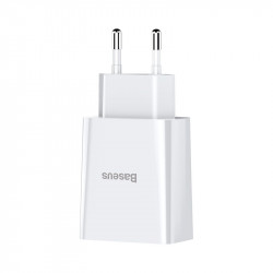 Адаптер мережевий BASEUS Speed Mini Dual U Charger |2USB, 2A, 10.5W| (CCFS-R02)