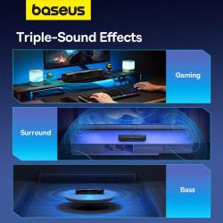 Акустика BASEUS Aequr DS10 Mini Soundbar |BT5.3, AUX/USB, OTA, RGB, 2.5Wx2|