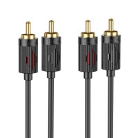 Кабель HOCO dual RCA red and white double Lotus audio cable UPA29 |1.5M|