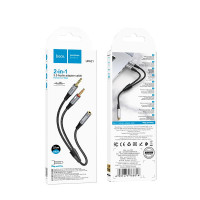 Кабель HOCO 2-in-1 3.5 headset audio adapter Cable UPA21 (female to 2male) |0.25M|