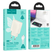 Адаптер мережевий HOCO Type-C to Type-C cable Biscuit single port charger N44 |Type-C, QC/PD, 30W/3A|
