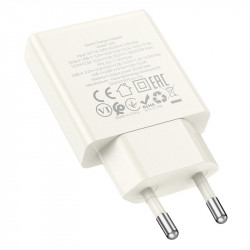 Адаптер мережевий HOCO Biscuit charger N45 |1USB/1Type-C, QC/PD, 30W/3A|