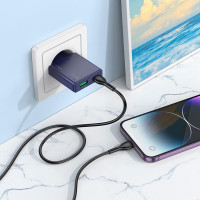 Адаптер мережевий Hoco Type-C to Lightning cable Biscuit charger N45 |1USB/1Type-C, QC/PD, 30W/3A|