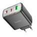Адаптер мережевий Hoco Smart charger CS44A |2Type-C/1USB, QC/PD, 65W/3A|