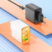 Адаптер мережевий Hoco Smart charger CS44A |2Type-C/1USB, QC/PD, 65W/3A|