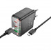 Адаптер мережевий HOCO Type-C to Type-C Cable Smart charger CS44A |2Type-C/1USB, QC/PD, 65W/3A|
