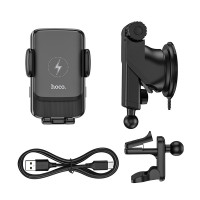 Тримач HOCO 2 in 1 Air outlet / Dashboard Smart alignment wireless charging Car holder S35 |5-15W Max|