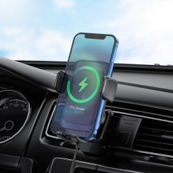 Тримач HOCO 2 in 1 Air outlet / Dashboard Smart alignment wireless charging Car holder S35 |5-15W Max|