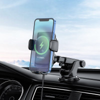 Тримач HOCO 2 in 1 Air outlet / Dashboard Smart alignment wireless charging Car holder S35 |5-15W Max|