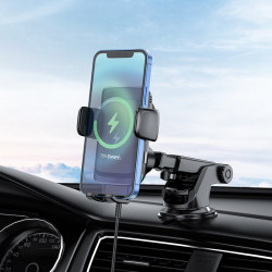 Тримач HOCO 2 in 1 Air outlet / Dashboard Smart alignment wireless charging Car holder S35 |5-15W Max|