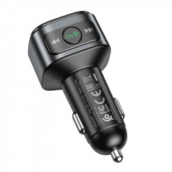 Адаптер автомобільний HOCO Fighter BT FM transmitter E67 |BT5.0, 2USB, U Disk, 3A, QC|